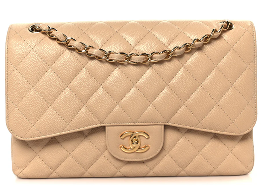 CHANEL CAVIAR QUILTED JUMBO CLASSIC DOUBLE FLAP BAG