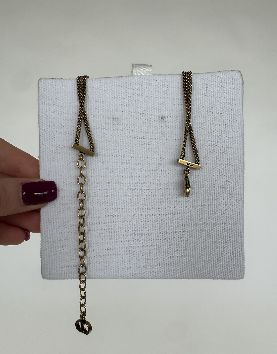 CHRISTIAN DIOR Metal J'Adior Choker Necklace Aged Gold
