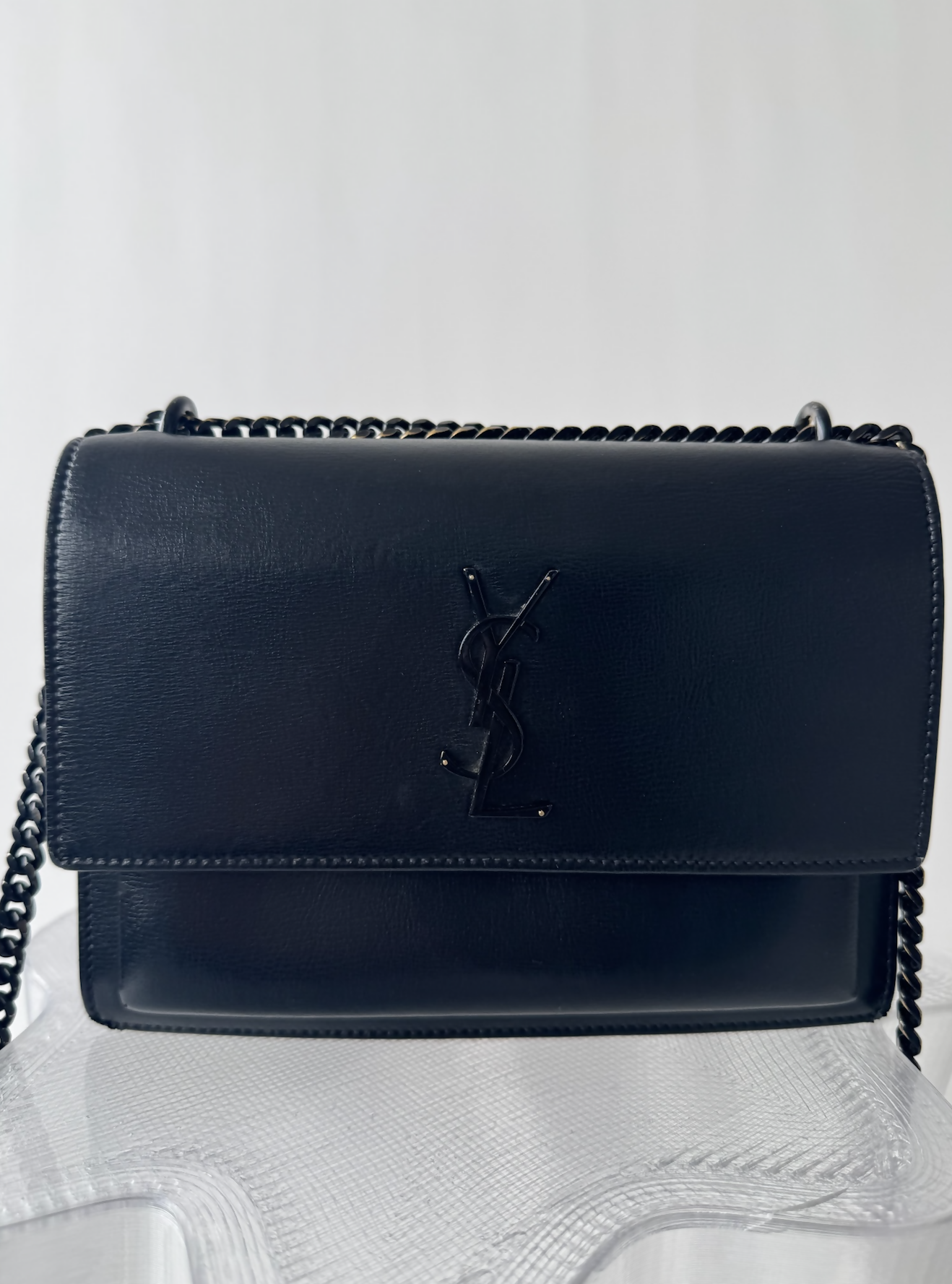 Saint Laurent Sunset leather crossbody bag - full set