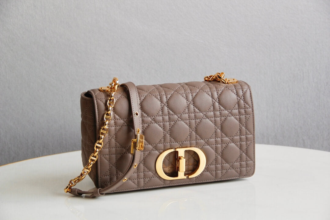 DIR 2023 Caro nude real leather sling shoulder bag