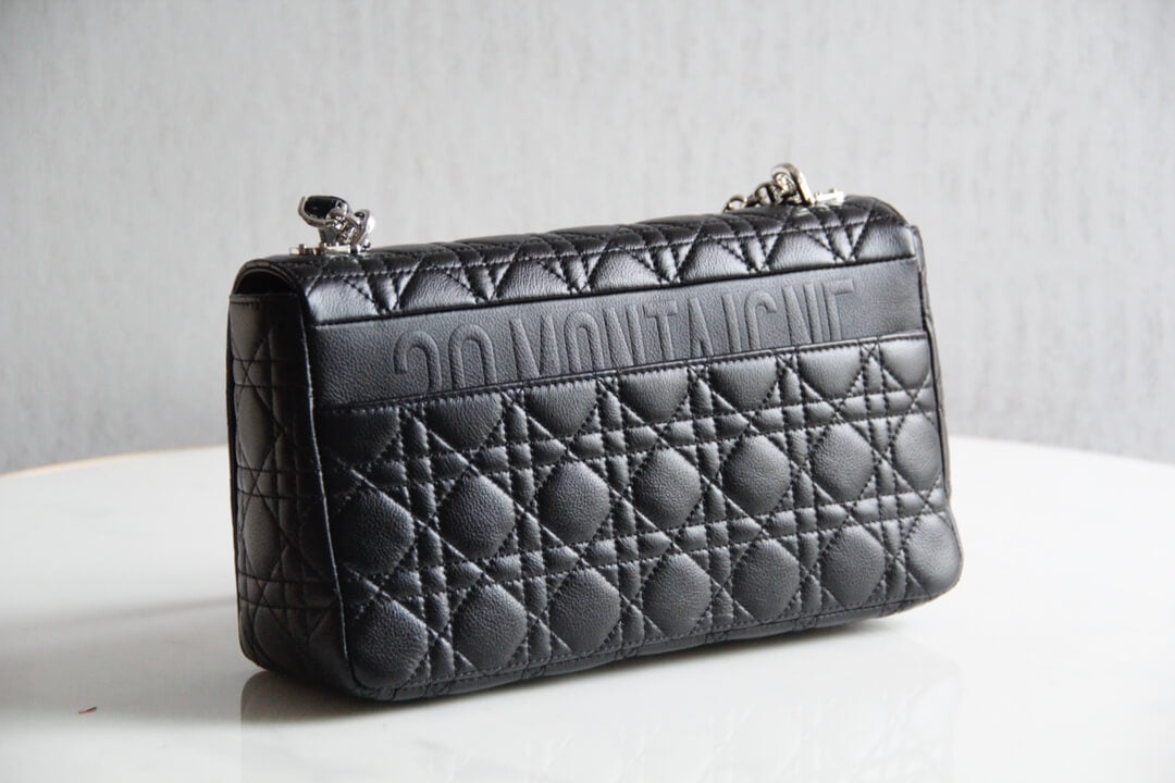 DIR 2023 Caro black silver real leather sling shoulder bag