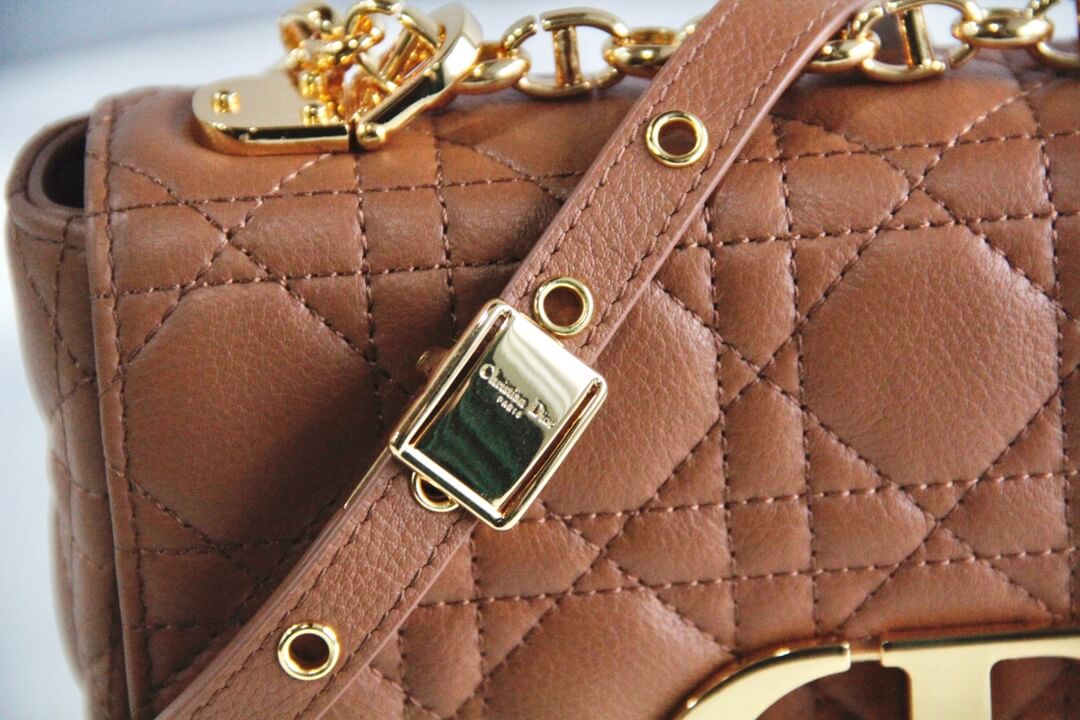 DIR 2023 Caro brown real leather sling shoulder bag