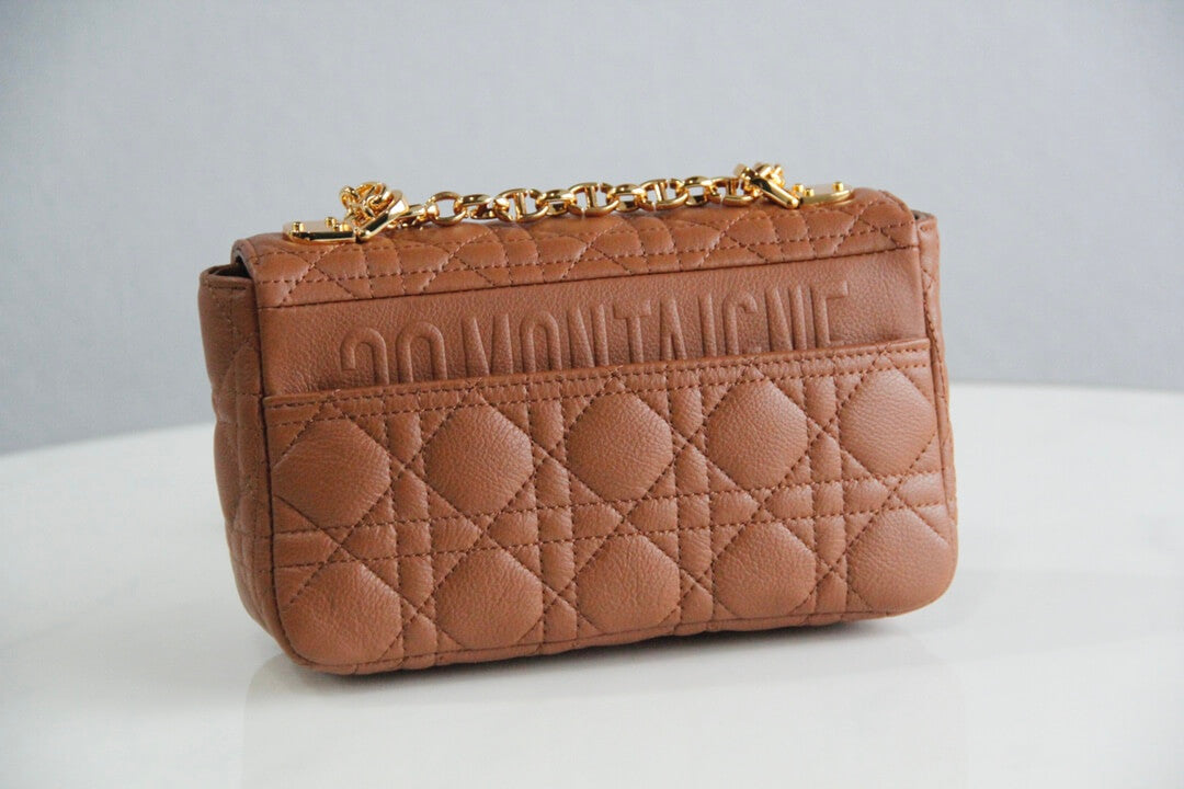 DIR 2023 Caro brown real leather sling shoulder bag
