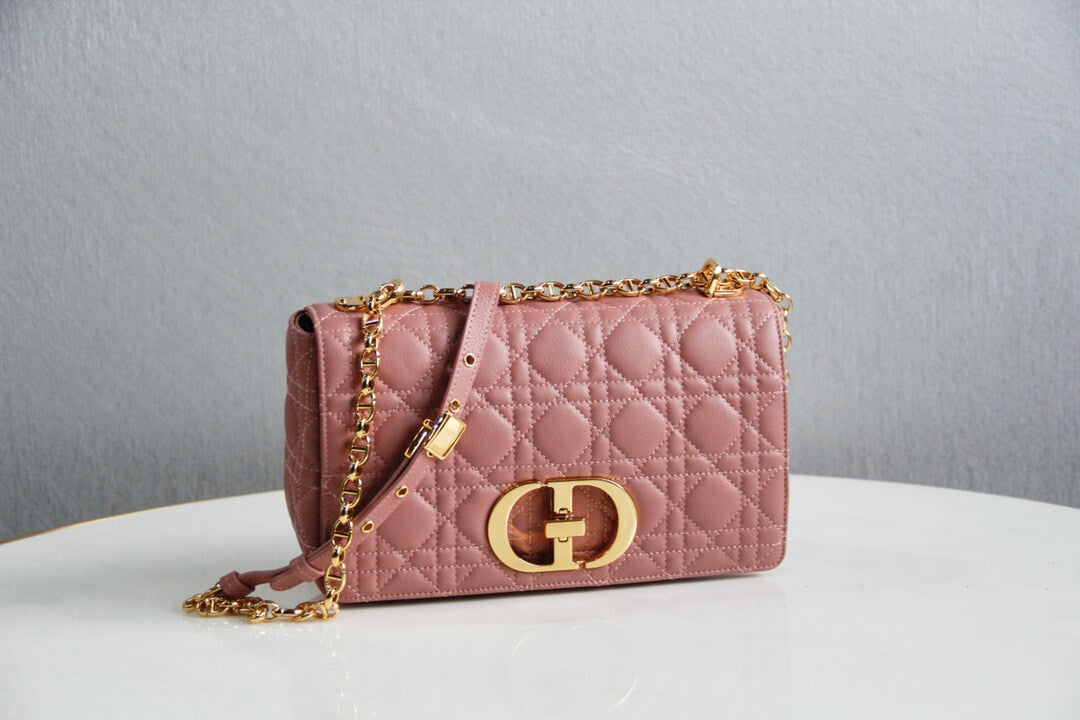 DIR 2023 Caro rose red real leather sling shoulder bag