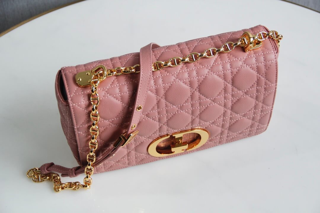 DIR 2023 Caro rose red real leather sling shoulder bag