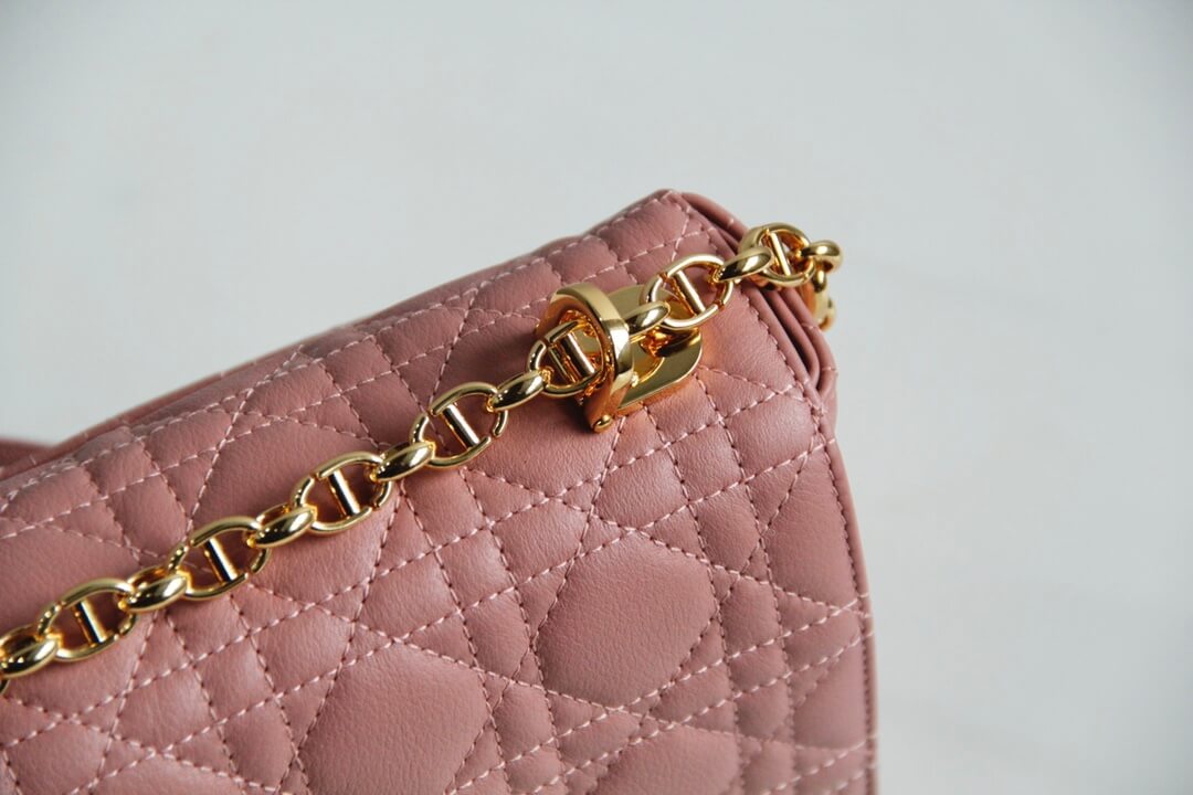 DIR 2023 Caro rose red real leather sling shoulder bag