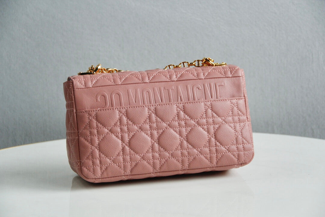 DIR 2023 Caro rose red real leather sling shoulder bag