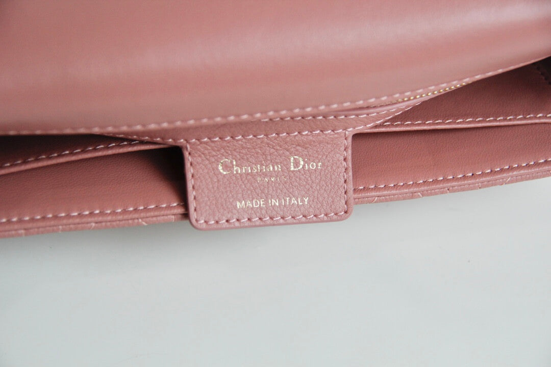 DIR 2023 Caro rose red real leather sling shoulder bag