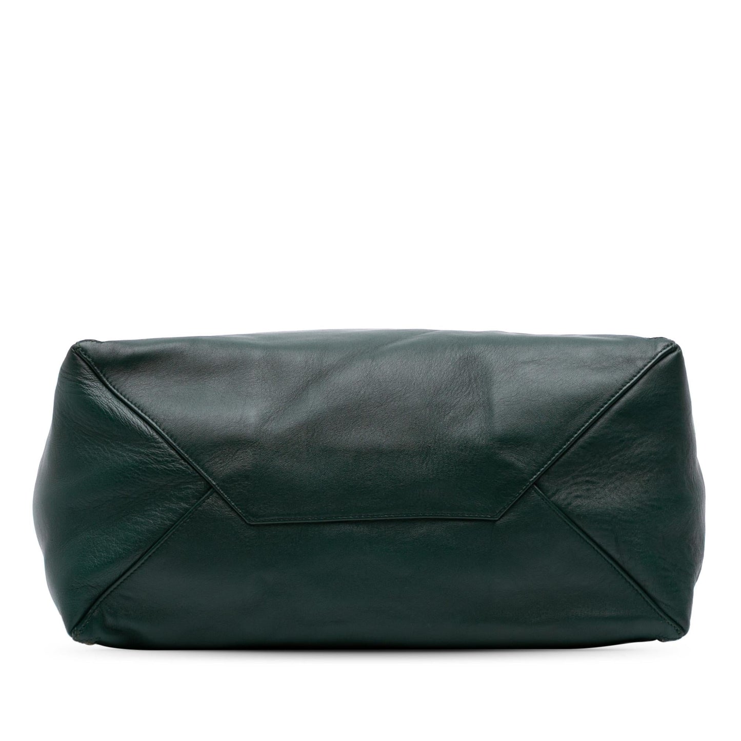 Celine Lambskin Horizontal Zipper Gusset Cabas Tote