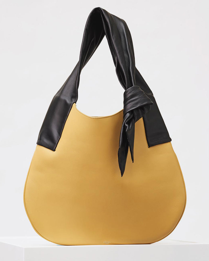C?LINE RIBBON HANDLE LEATHER SHOULDER BAG