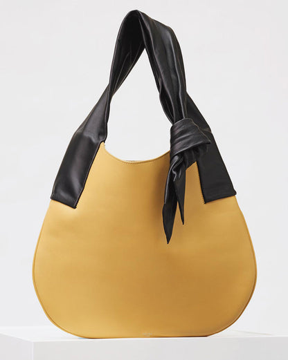 C?LINE RIBBON HANDLE LEATHER SHOULDER BAG