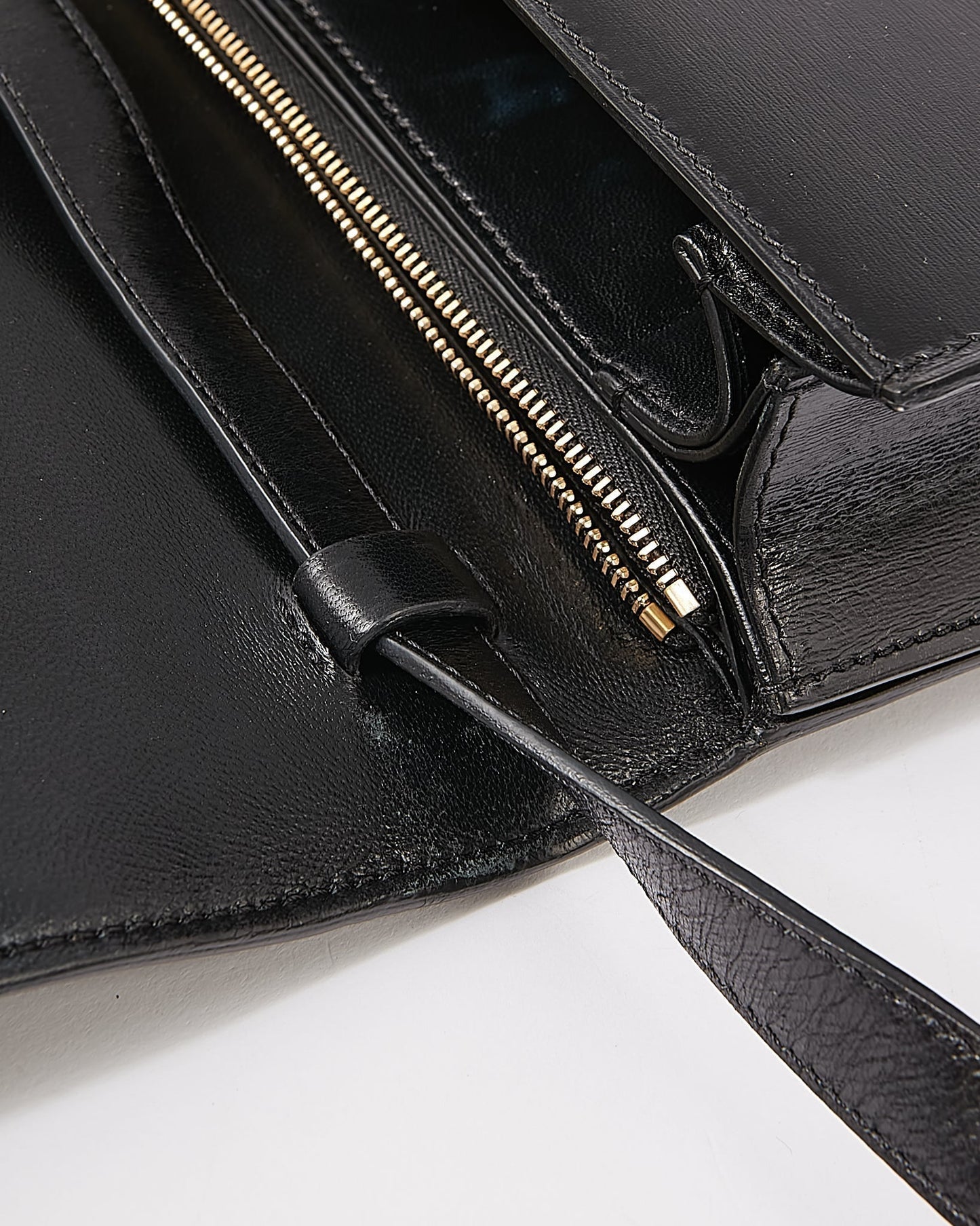 Celine Black Leather Medium Classic Box Bag
