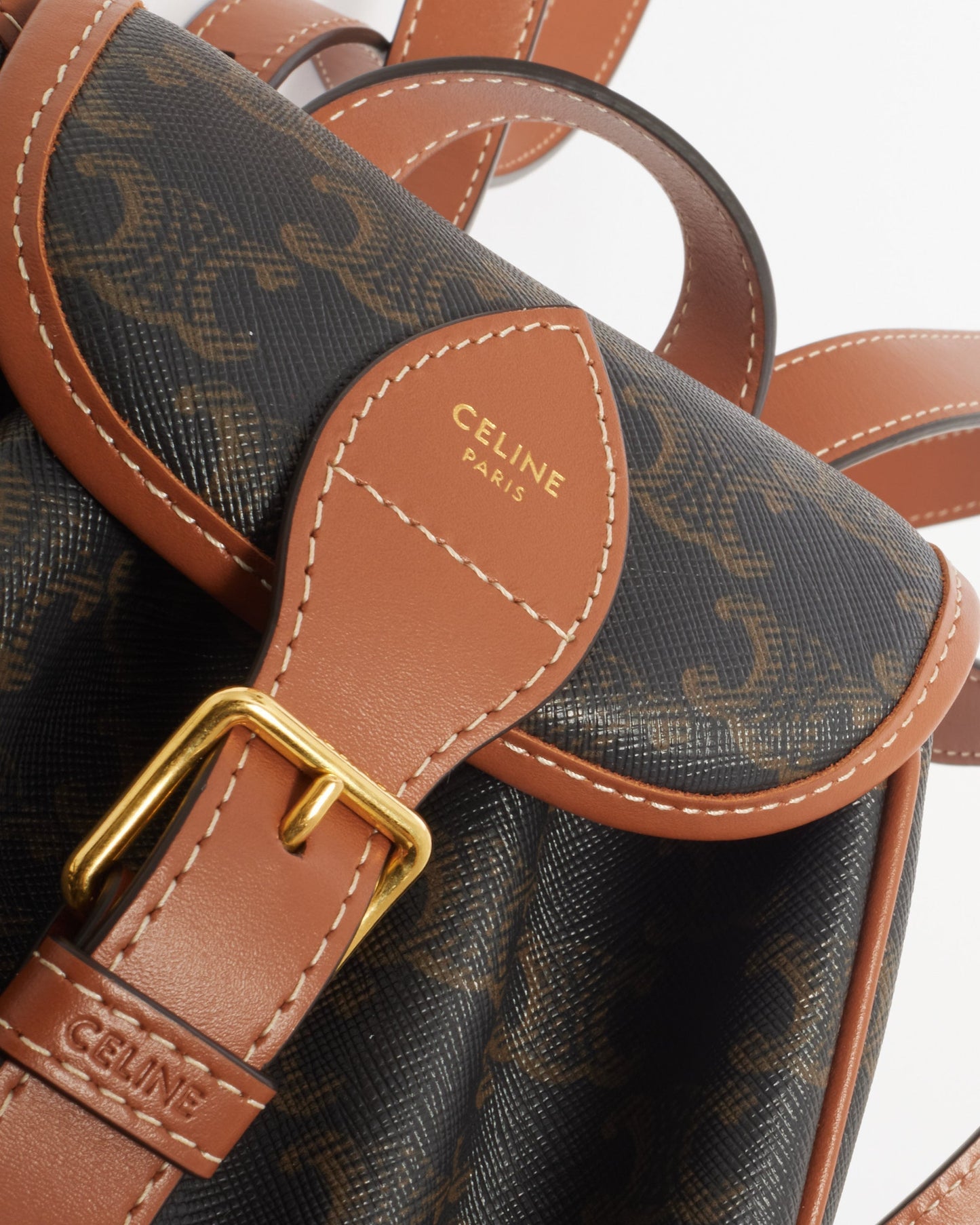 Celine Monogram Triomphe Canvas Mini Folco Backpack