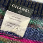 CHANEL 12A STRIPED BEADED STRASS OVERSIZED  WOOL RUNWAY AWEATER