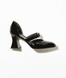CHANEL CC  PATENT LEATHER D'ORSAY PUMPS