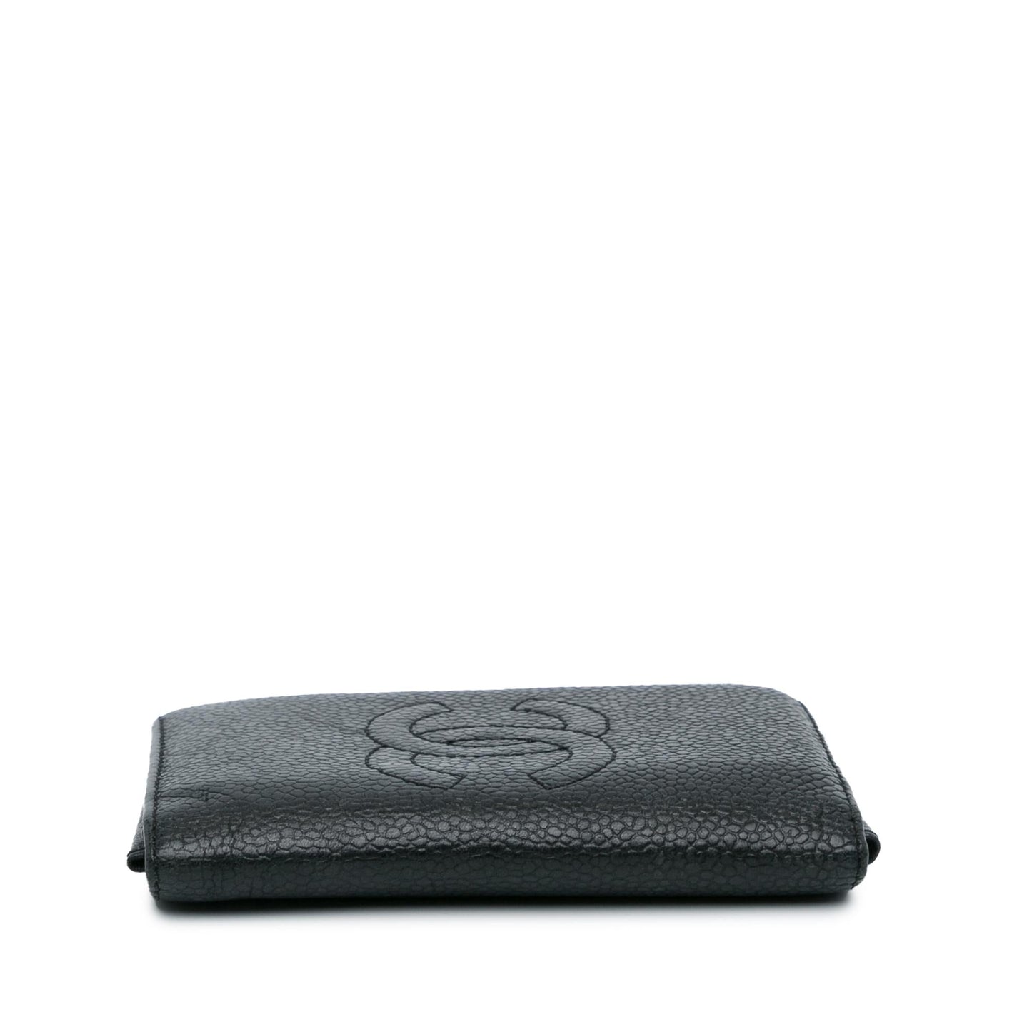 Chanel CC Caviar Bi Fold Card Holder (SHG-GcMVGD)