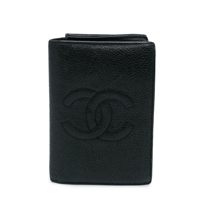 Chanel CC Caviar Bi Fold Card Holder (SHG-GcMVGD)