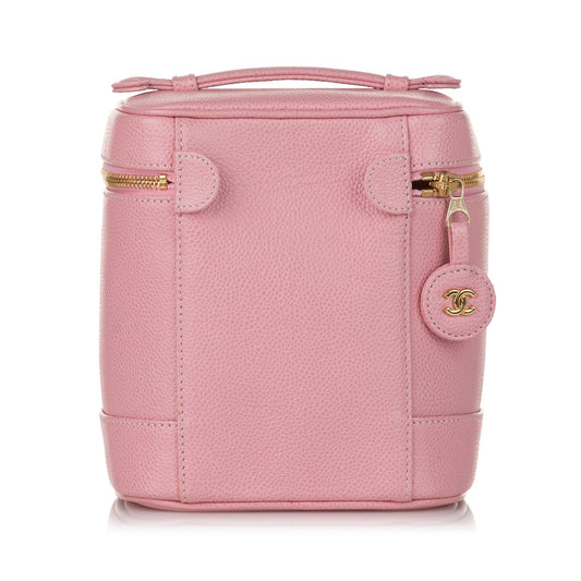 Chanel CC Caviar Leather Vanity Bag (SHG-36629)