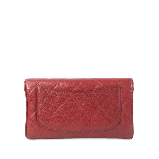 Chanel CC Caviar Trifold Wallet (SHG-avlCSd)