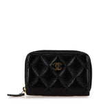 Chanel CC Caviar Zip Around Wallet