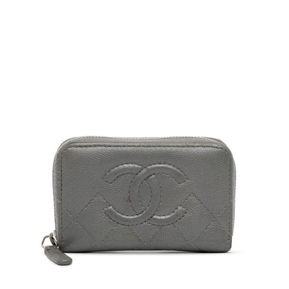 Chanel CC Caviar Zip Coin Pouch