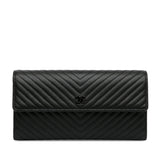 Chanel CC Chevron Lambskin Long Wallet (SHG-GJrUFh)