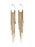 CHANEL CC DROP FRINGE EARRINGS