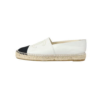 CHANEL CC LAMBSKIN LEATHER ESPADRILLES