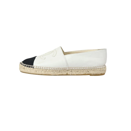 CHANEL CC LAMBSKIN LEATHER ESPADRILLES