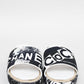 CHANEL COCO SIGNATURE PRINTED PLATFORM MULE SLIDES