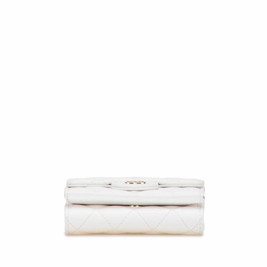 Chanel CC Quilted Caviar Trifold Flap Wallet