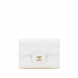 Chanel CC Quilted Caviar Trifold Flap Wallet