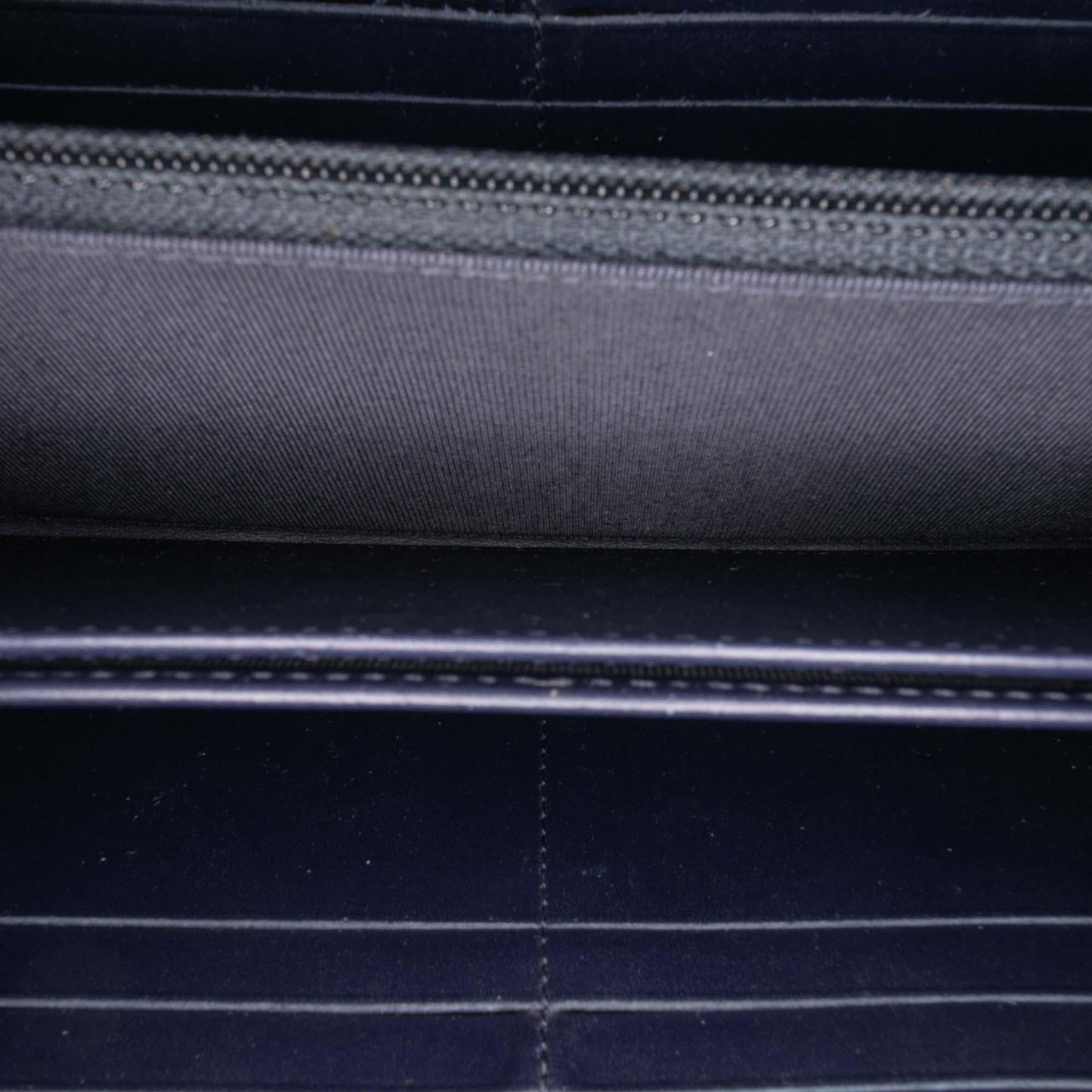 Chanel CC Quilted Caviar Zip Around Long Wallet