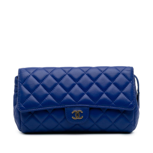 Chanel CC Quilted Lambskin Zip Vanity Flap