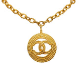 Chanel CC Round Pendant Necklace (SHG-lDIfMU)