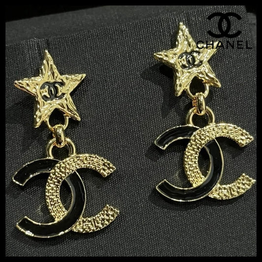 CHANEL CC STAR DROP EARRINGS