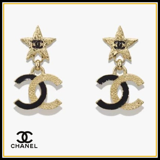 CHANEL CC STAR DROP EARRINGS
