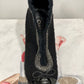 CHANEL CC TWEED CHAIN EMBELLISHED ANKLE BOOTIES