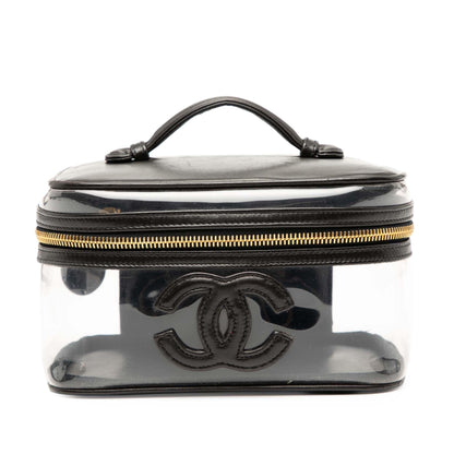Chanel CC Vinyl and Calfskin Vanity Case