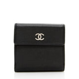 Chanel Caviar Leather CC Bifold Wallet (SHF-13833)