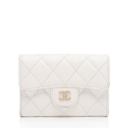 Chanel Caviar Leather Classic Card Holder (SHF-RUM2mf)