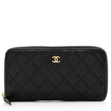 Chanel Caviar Leather CC Zip Around Wallet - FINAL SALE (SHF-20037)
