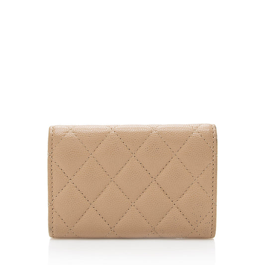 Chanel Caviar Leather Classic Card Holder (SHF-18684)