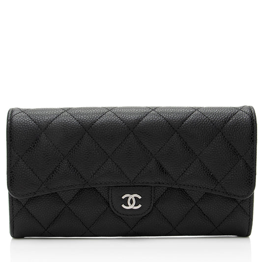 Chanel Caviar Leather Long Wallet