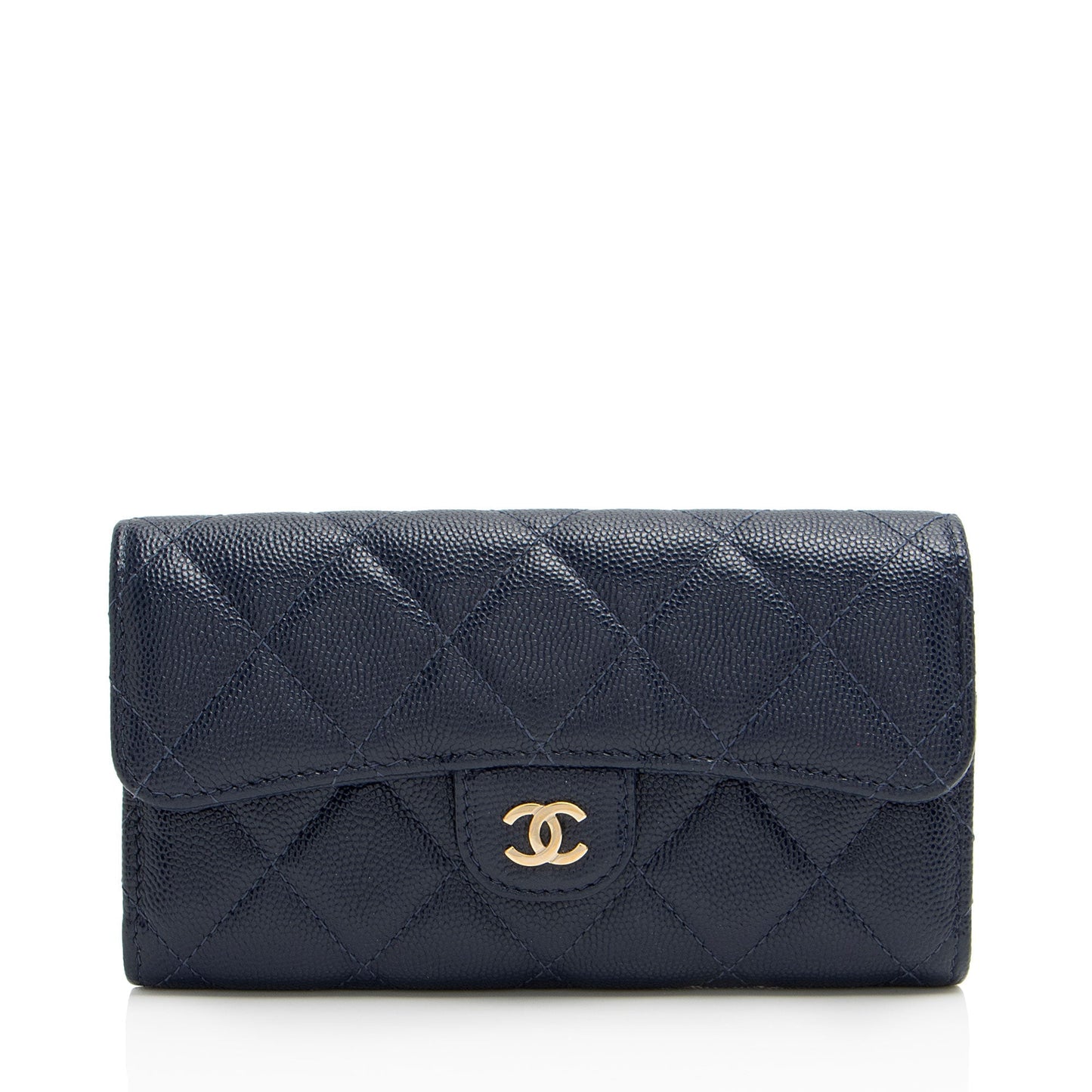 Chanel Caviar Leather Medium Flap Wallet