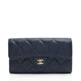 Chanel Caviar Leather Medium Flap Wallet