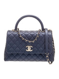 CHANEL CAVIAR QUILTED SMALL COCO HANDLE FLAP BAG