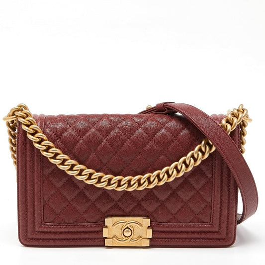 CHANEL QUILTED CAVIAR LEATHER LE BOY MINI BAG