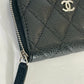 CHANEL CAVIAR QUILTED LEATHER ZIP COIN PURSE