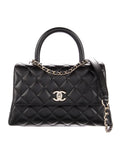 CHANEL CAVIAR QUILTED COCO HANDLE 21P MEDIUM SHOULDER BAG